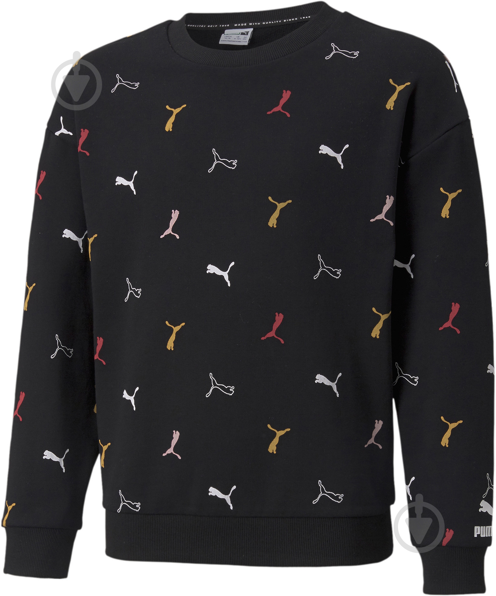 Свитшот Puma Classics Graphics Crew 58928901 черный - фото 1