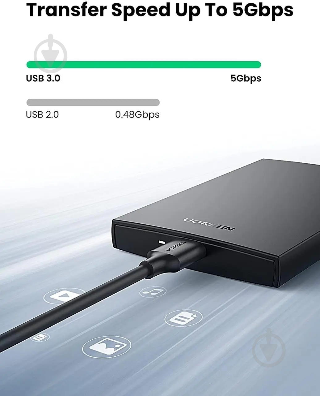 Карман для 2.5" HDD UGREEN 60353 - фото 7