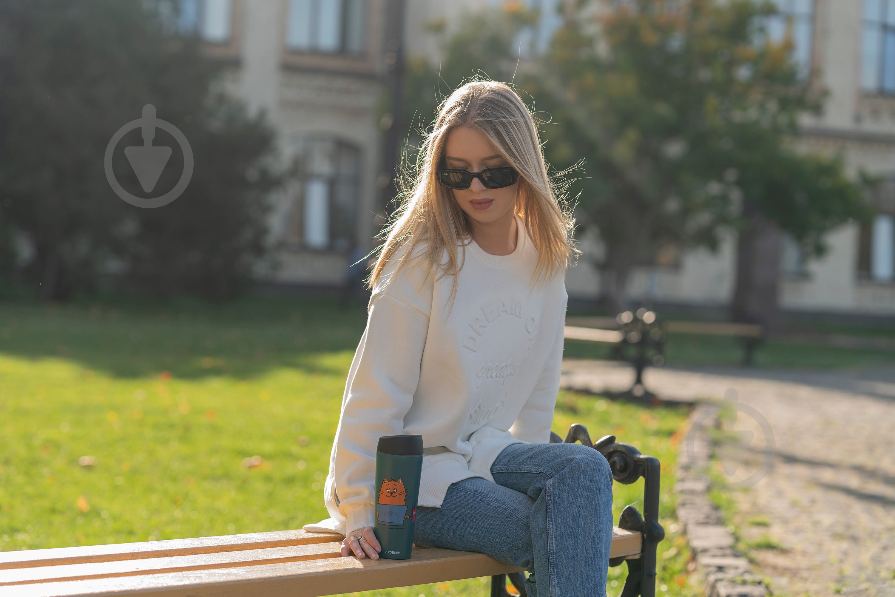 Термочашка Ardesto Coffee time Red Cat 450 мл нержавеющая сталь синий (AR2645CG) - фото 6