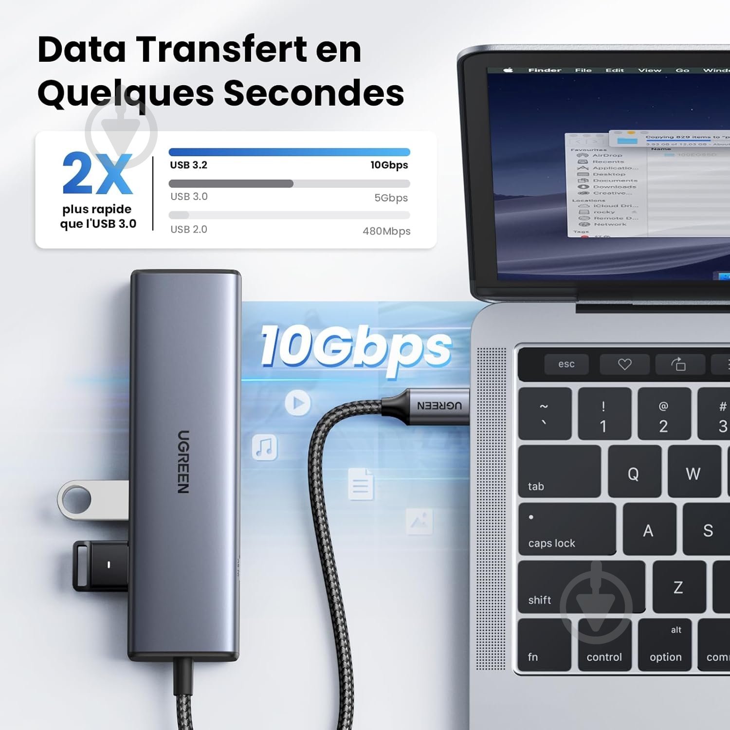 Док-станция UGREEN CM512 dark grey (45320) - фото 4