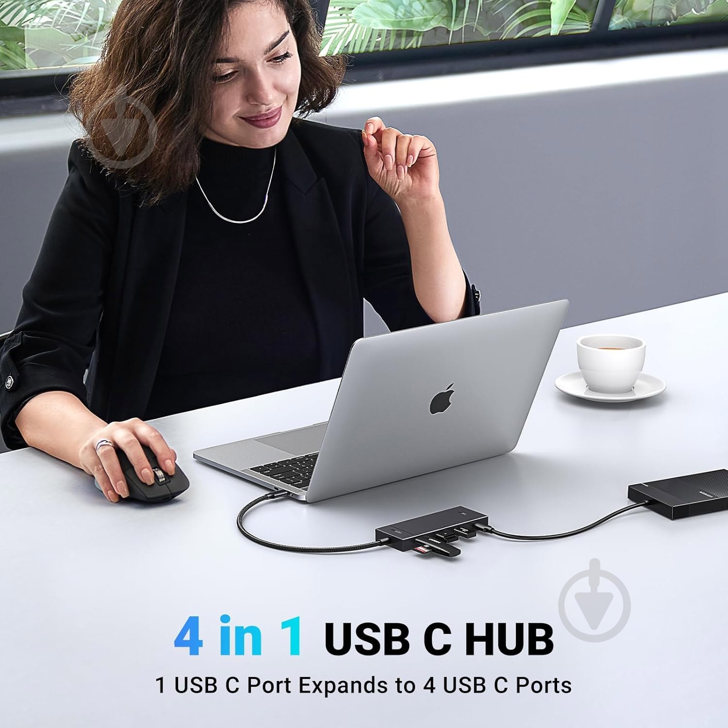 USB-хаб UGREEN Gen2 10Gbps черный CM806 - фото 8