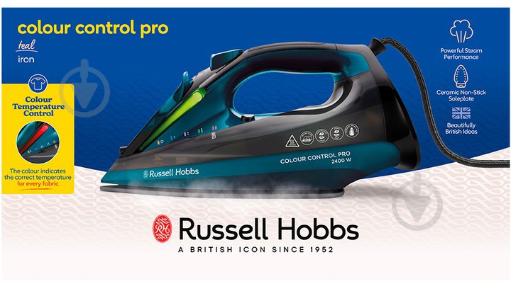 Утюг Russell Hobbs Colour Control Pro Iron 27280-56 - фото 5 Утюг Russell Hobbs Colour Control Pro Iron 27280-56 - фото 5