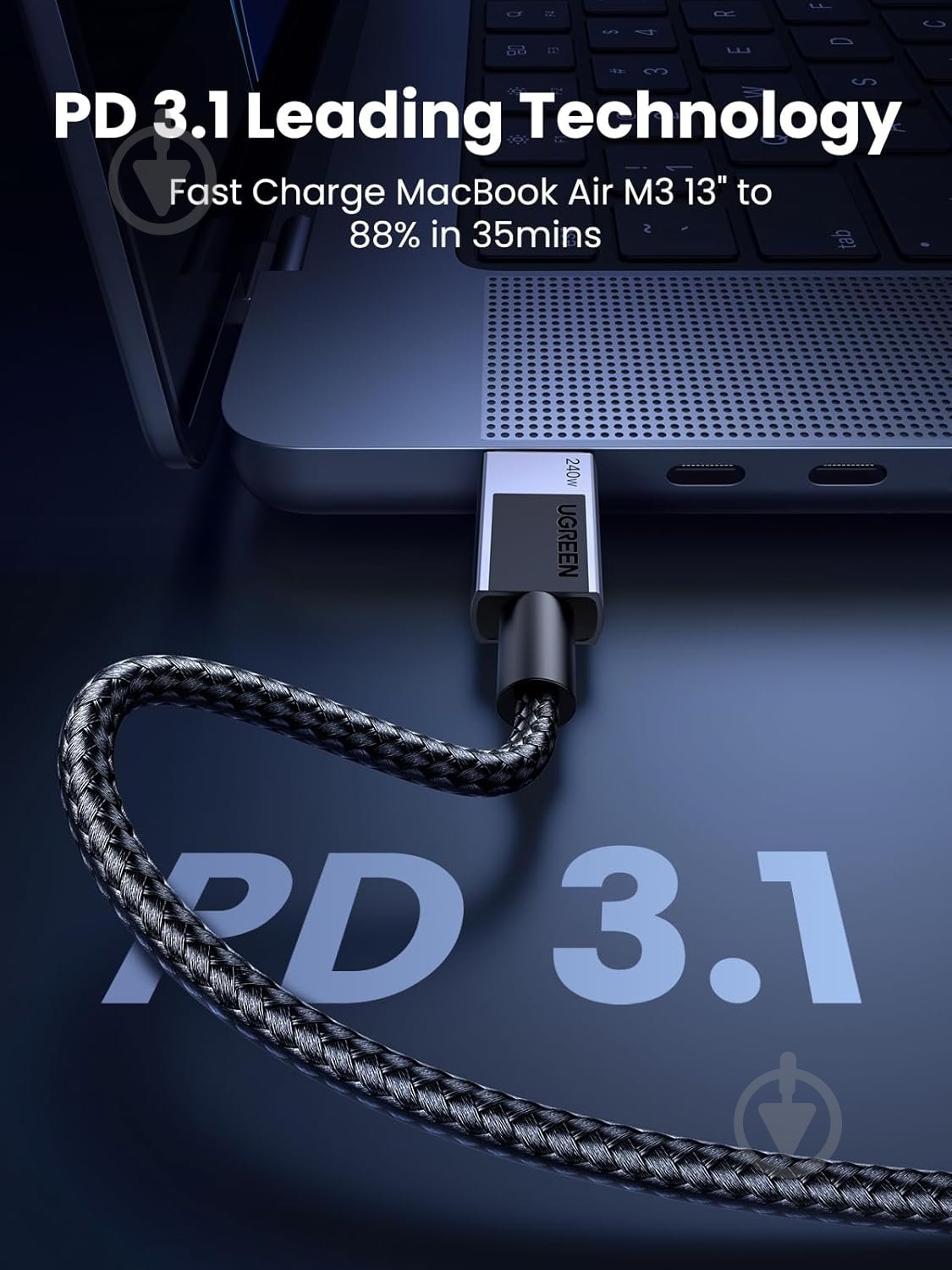 USB-кабель UGREEN L513 1 м черный (45067) - фото 2 USB-кабель UGREEN L513 1 м черный (45067) - фото 2