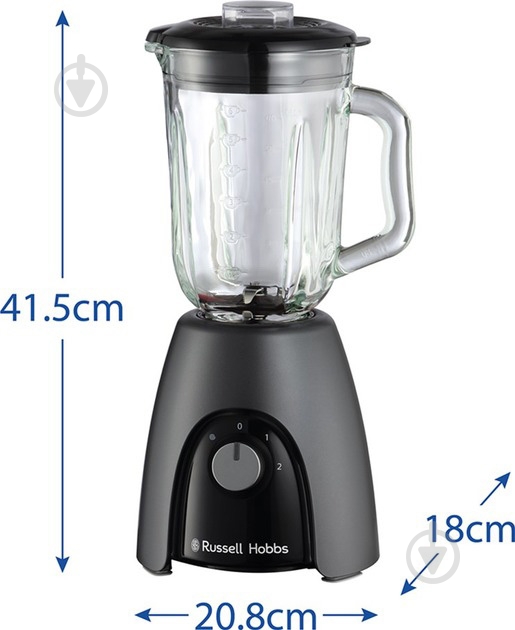 Блендер стаціонарний Russell Hobbs 27121-56 Matte Charcoal Jug - фото 8