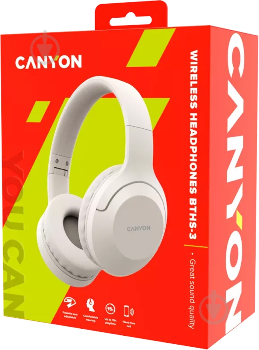 Навушники Canyon BTHS-3 beige (CNS-CBTHS3BE) - фото 5
