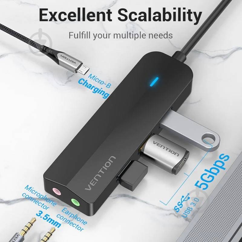 Док-станция Vention black (TGQBB) - фото 3 Док-станция Vention black (TGQBB) - фото 3