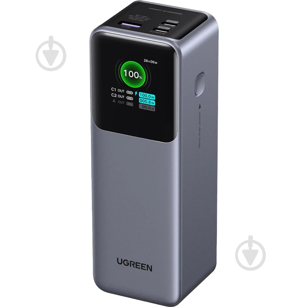 Повербанк UGREEN PB722 25000 mAh grey (35525B) - фото 1 Повербанк UGREEN PB722 25000 mAh grey (35525B) - фото 1