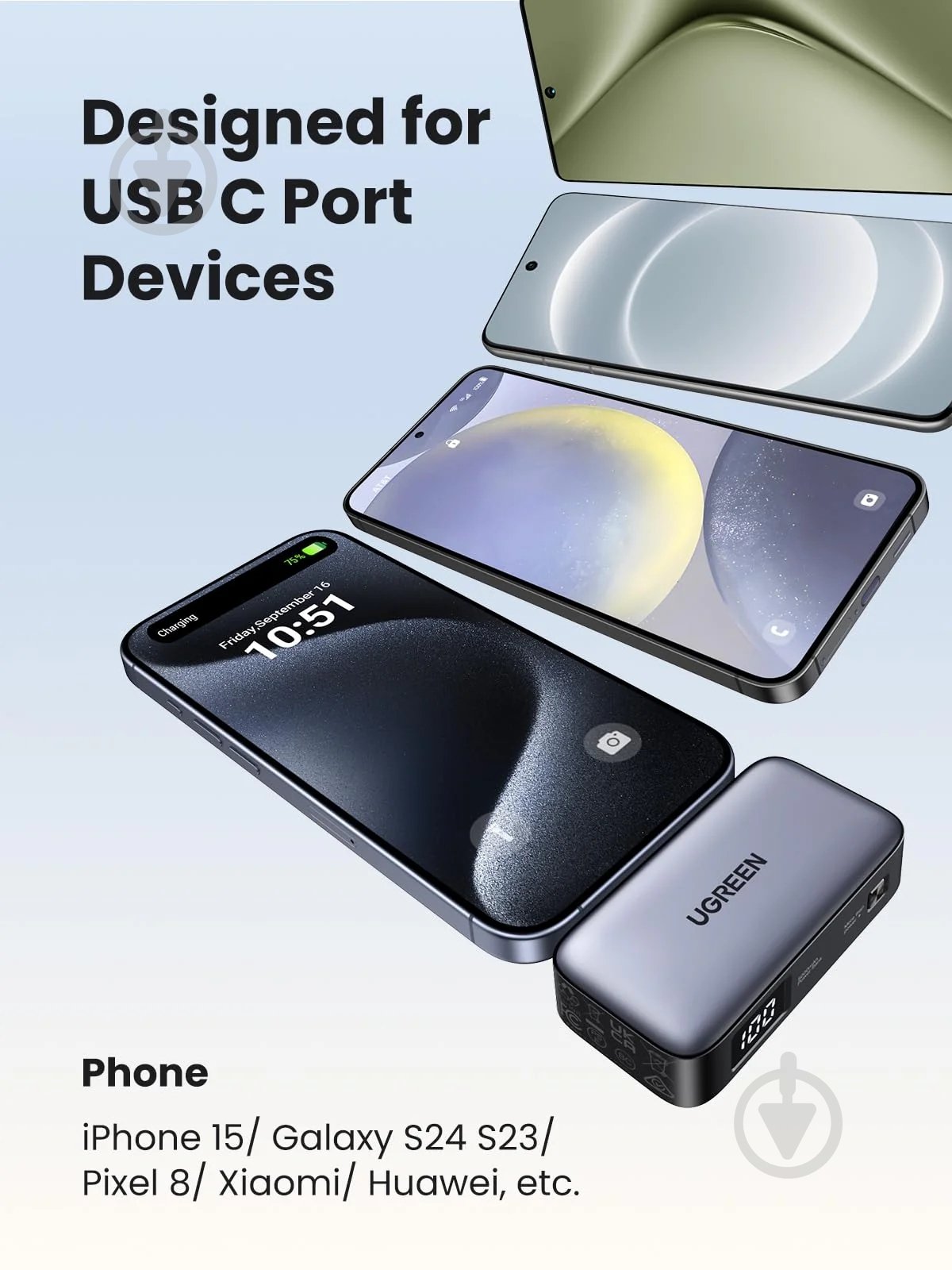 Повербанк UGREEN PB503 5000 mAh grey (35338) - фото 5 Повербанк UGREEN PB503 5000 mAh grey (35338) - фото 5