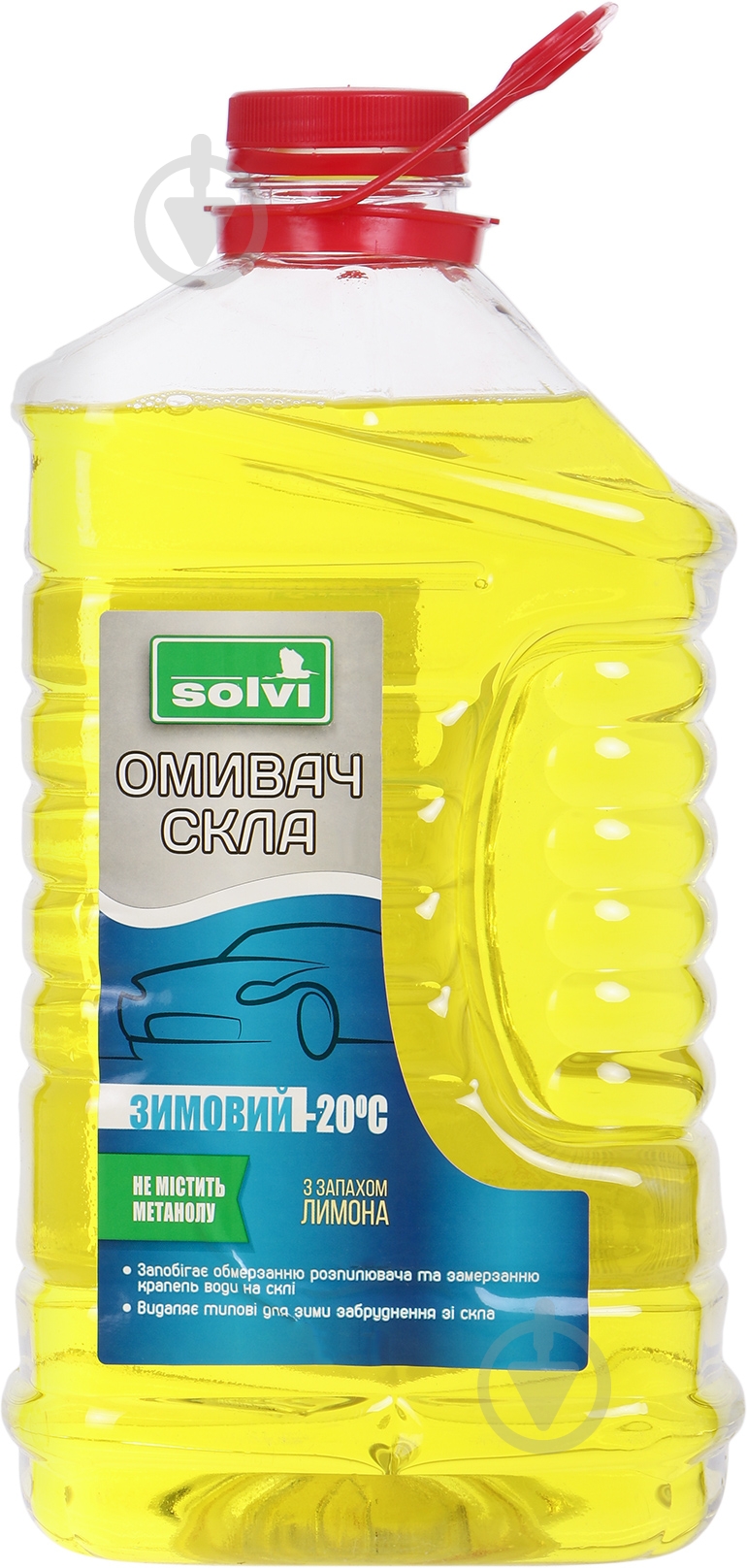 Омивач скла SOLVI лимон зима -20 °С 4 л - фото 2