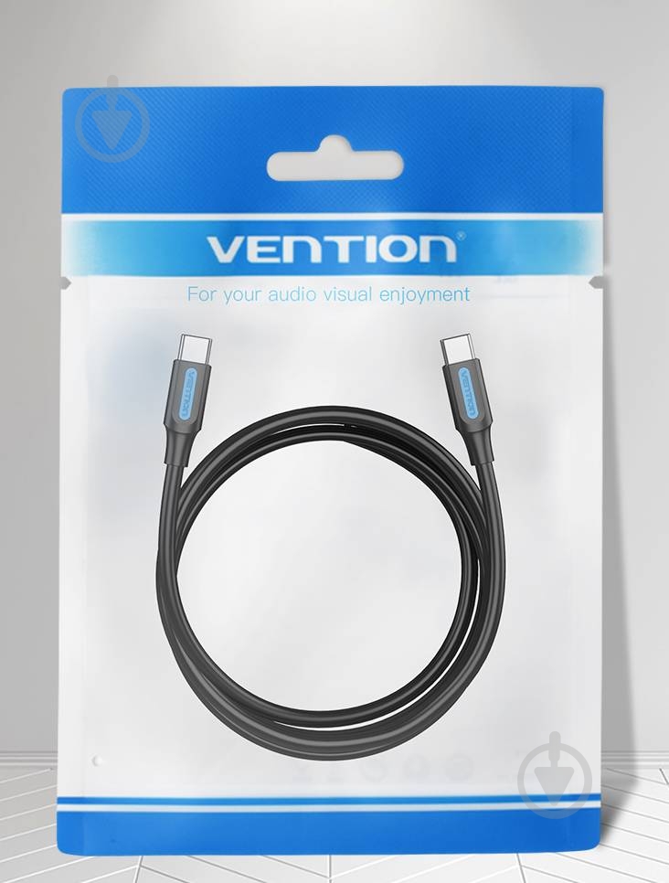 Кабель Vention 1 м черный (COTBF) - фото 2