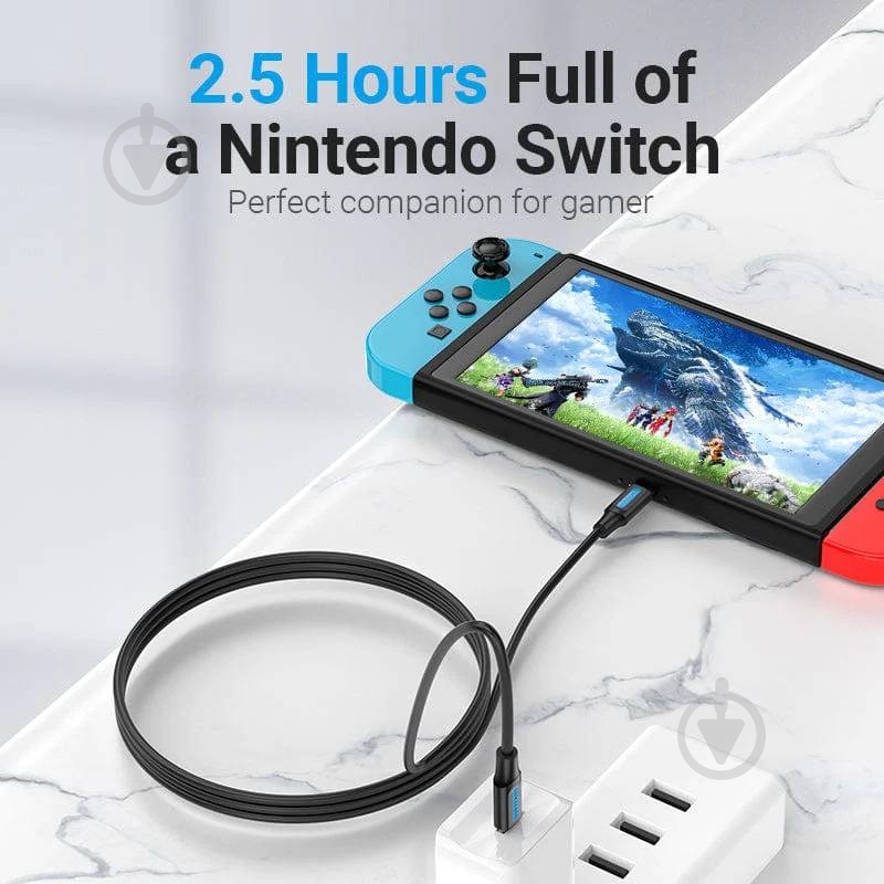 Кабель Vention 1 м черный (COTBF) - фото 7