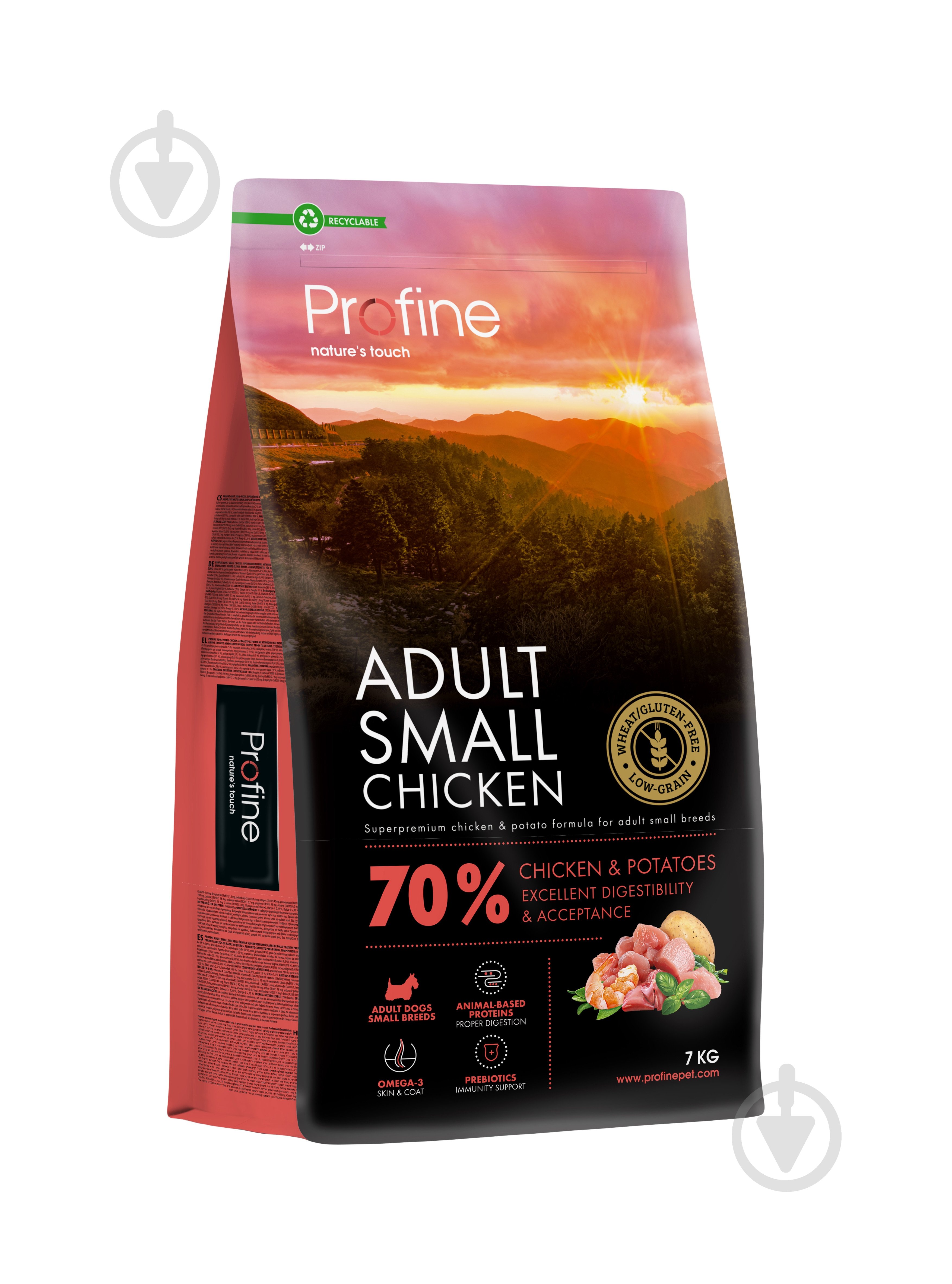 Корм сухий Profine Adult для дорослих собак дрібних порід з куркою та картоплею 7 кг - фото 1