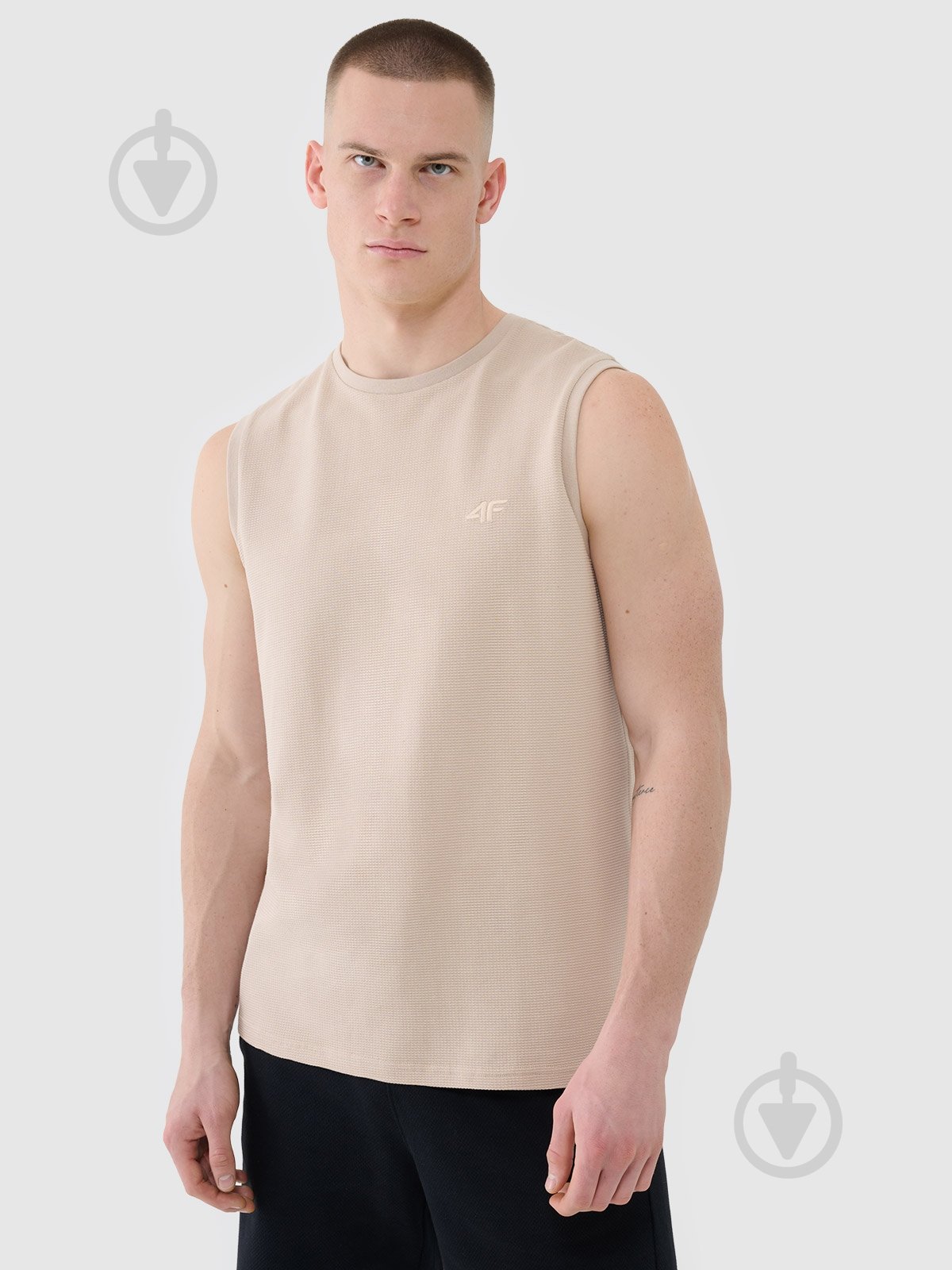 Майка 4F SLEEVELESS M233 4FRSS25TSLEM233-83S р.S бежевый - фото 1