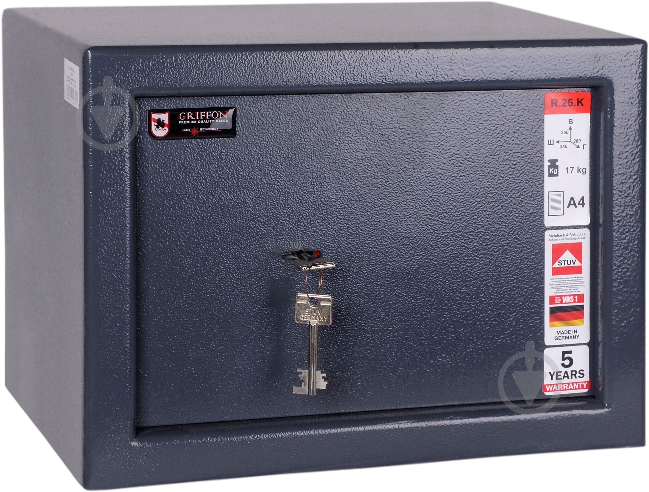 Сейф мебельный одностенный Griffon R.26.K - фото 1 Сейф мебельный одностенный Griffon R.26.K - фото 1