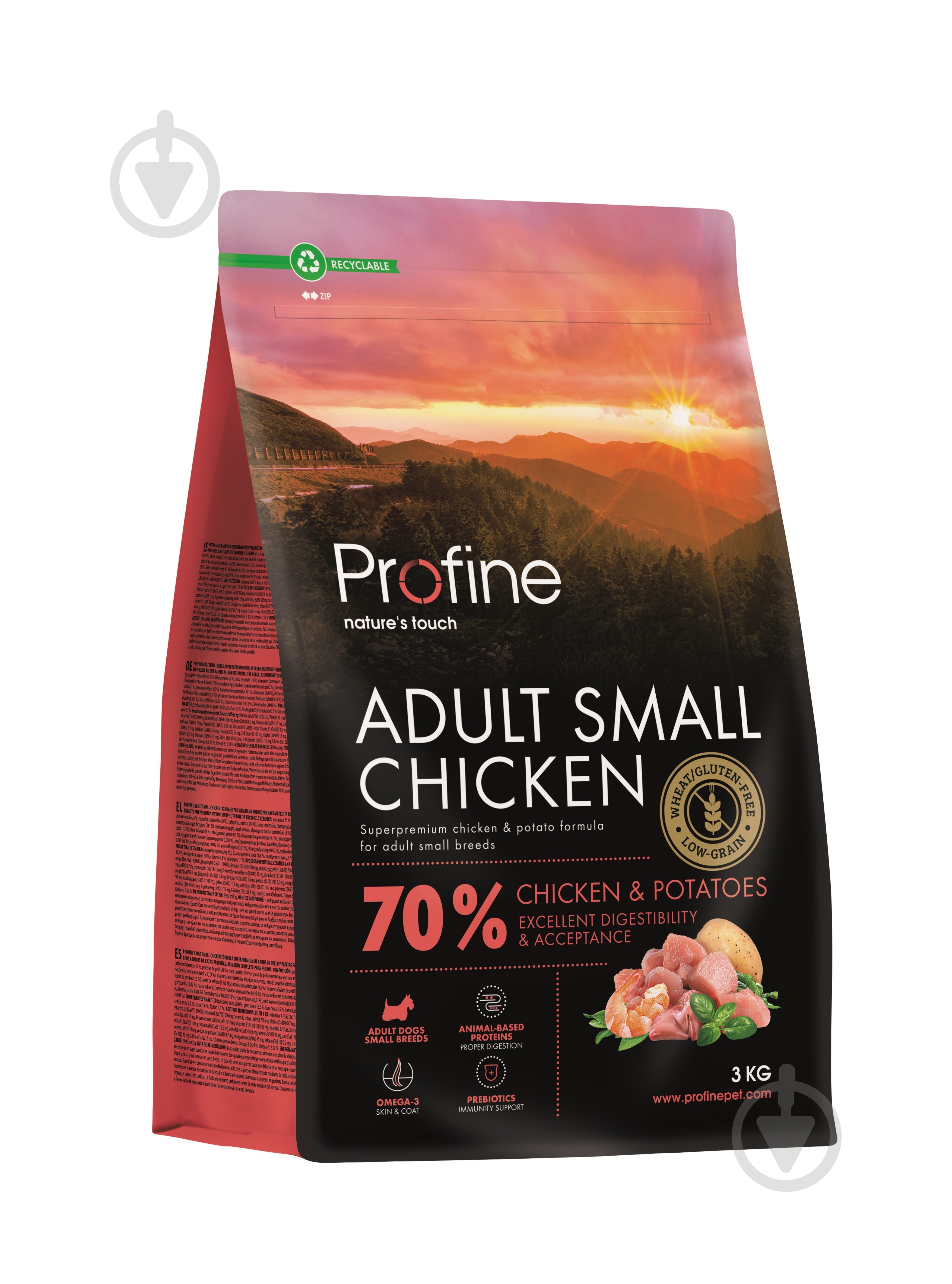 Корм сухий Profine Adult для дорослих собак дрібних порід з куркою та картоплею 3 кг - фото 1