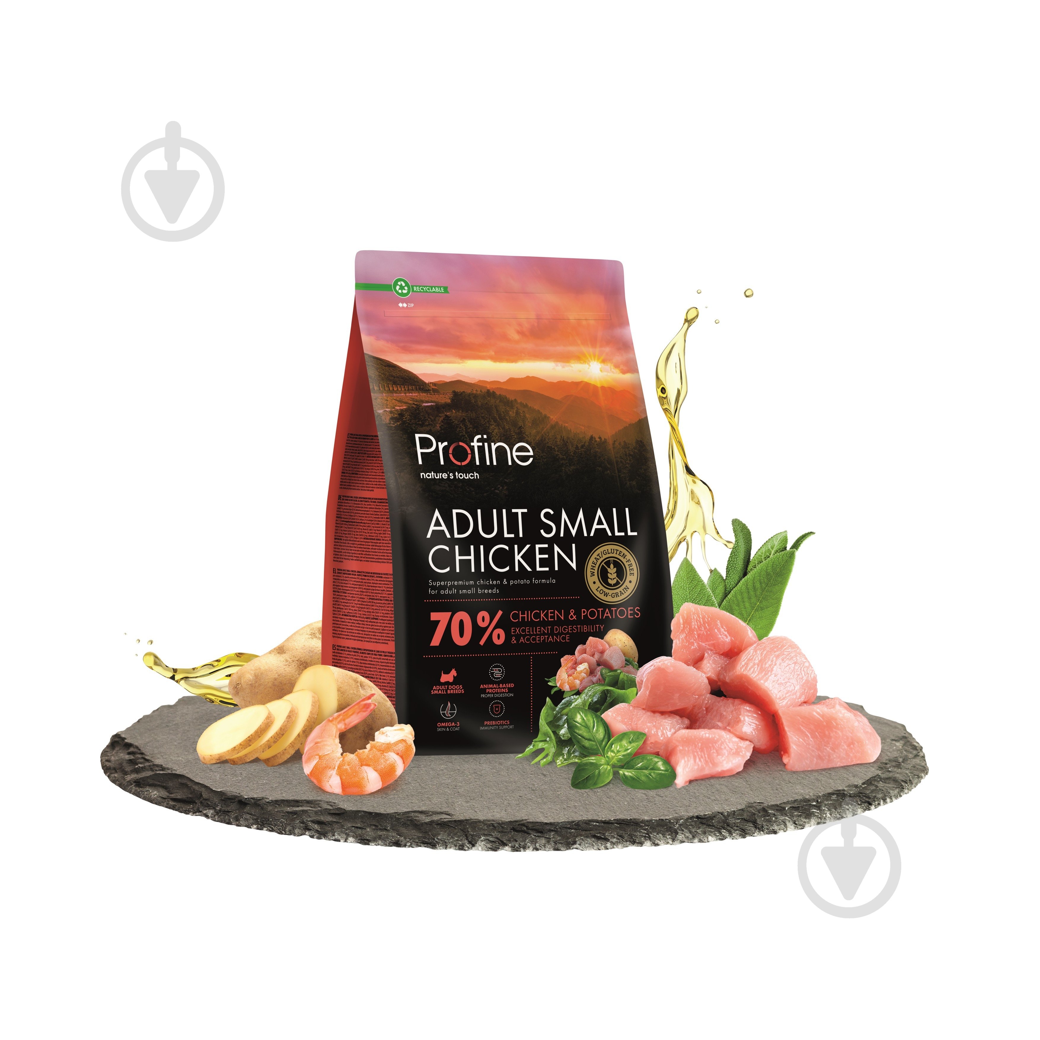 Корм сухий Profine Adult для дорослих собак дрібних порід з куркою та картоплею 3 кг - фото 2