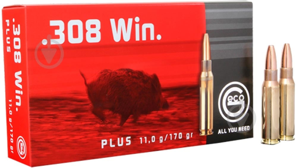 Патрони нарізні RUAG GECO Plus .308 Win (7,62/51) 11,0/170 г 20 шт. - фото 1
