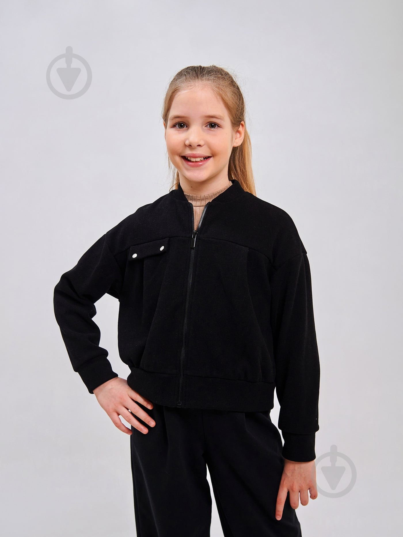 Джемпер для дівчинки Smil р.122 чорний 116640 - фото 1