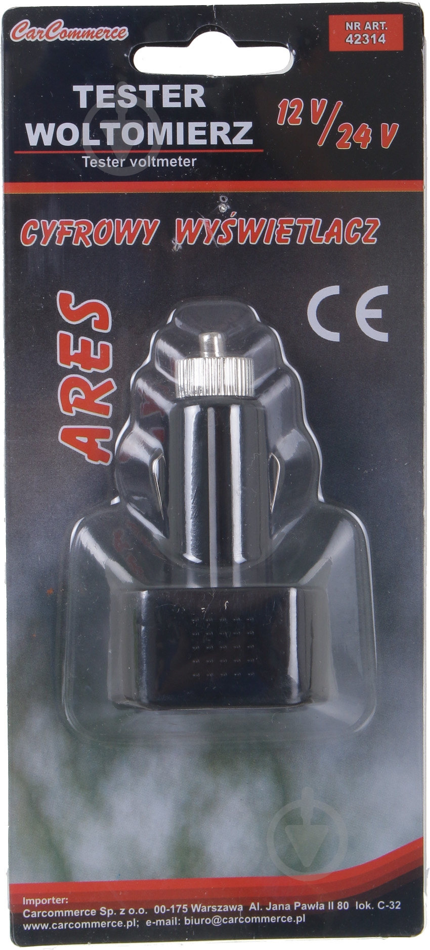 Вольтметр CarCommerce Ares вольтимерт 12/24V Ares 42314 - фото 3