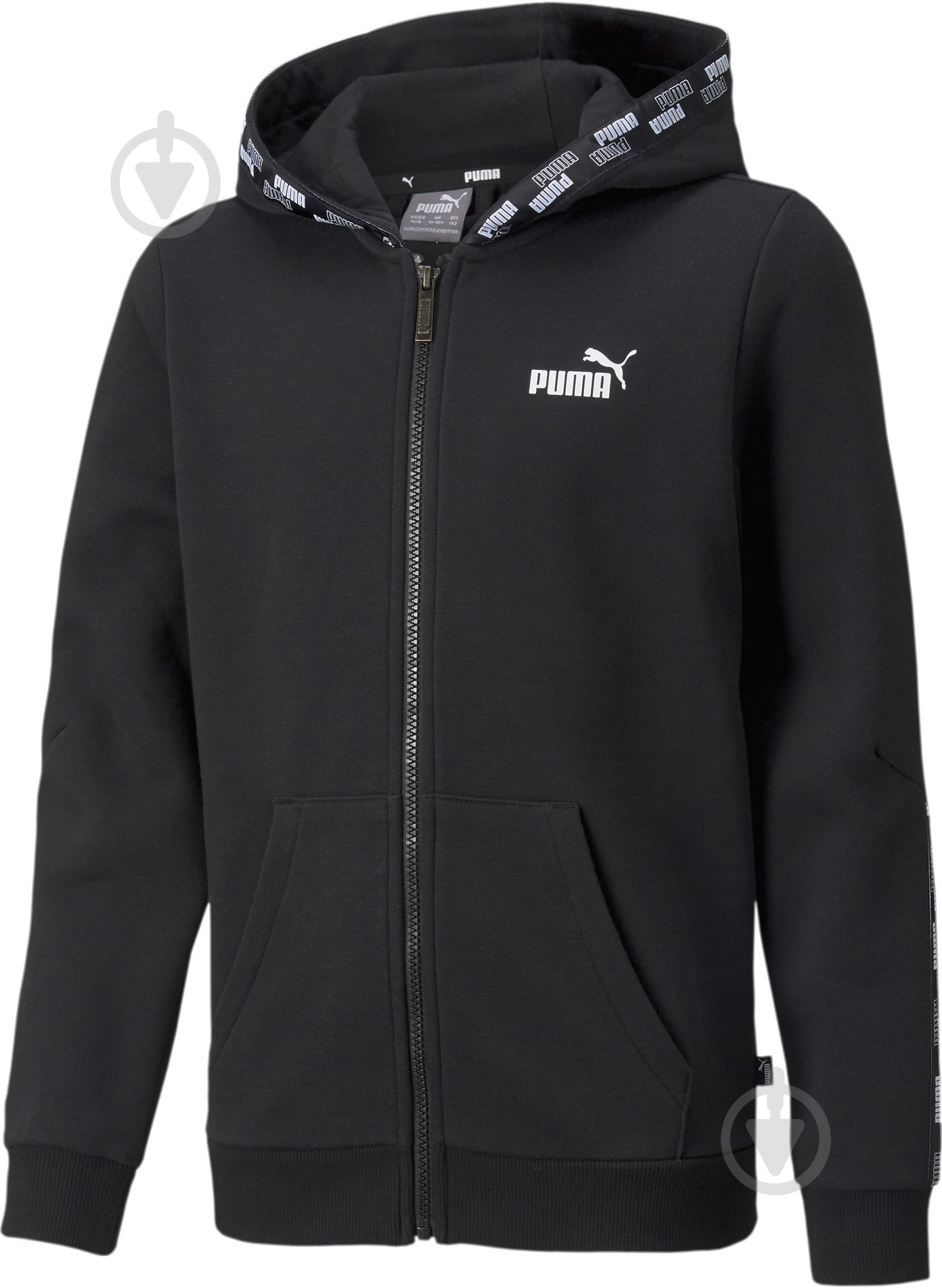 Джемпер Puma POWER Full-Zip 58930601 р. 140 черный - фото 1