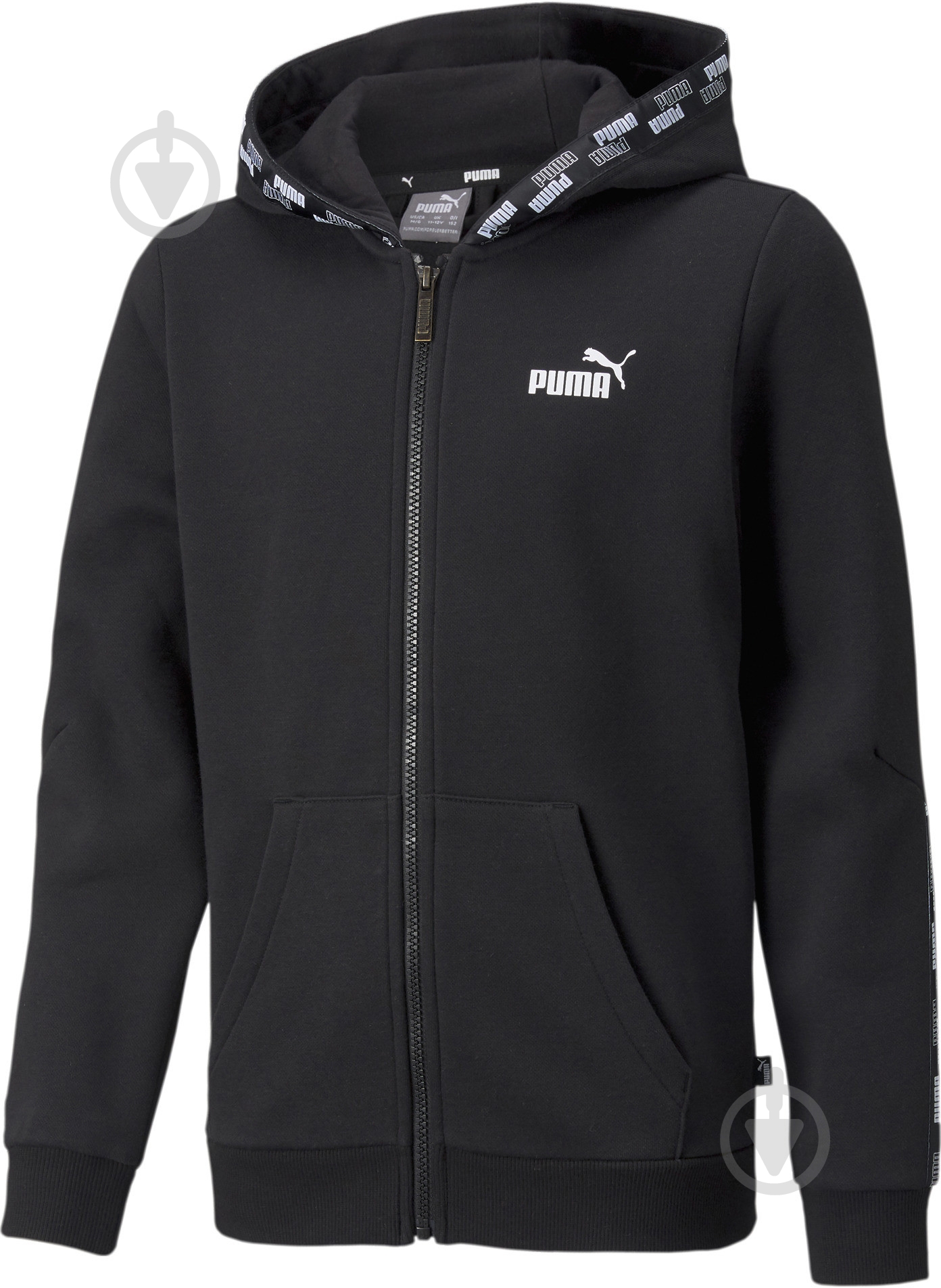 Джемпер Puma POWER Full-Zip 58930601 р. 152 черный - фото 1 Джемпер Puma POWER Full-Zip 58930601 р. 152 черный - фото 1