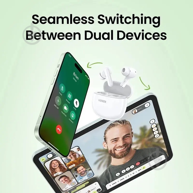 Навушники UGREEN HiTune T3C WS207 white (45110) - фото 7