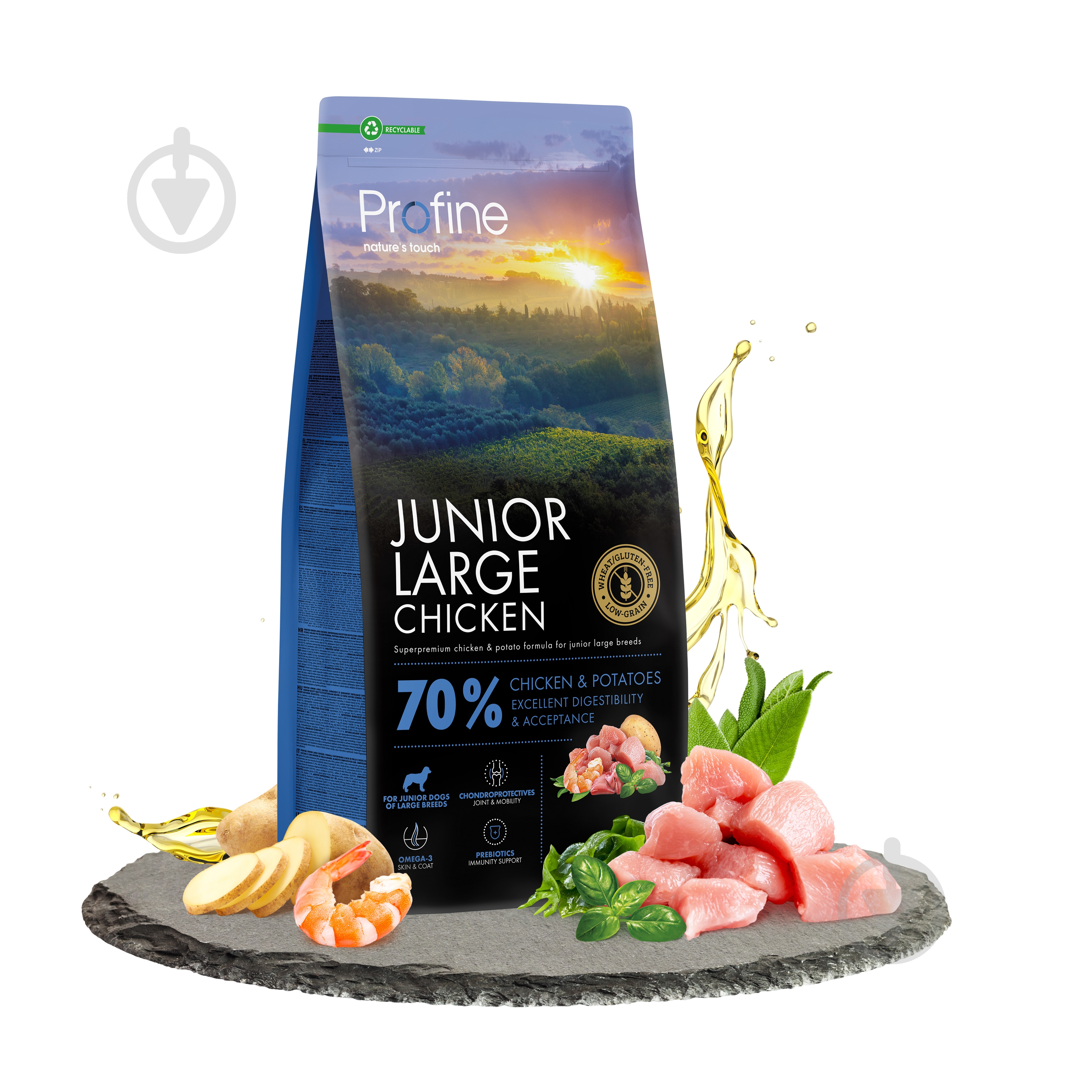 Корм сухий Profine Junior Large Breed для цуценят та юніорів великих порід з куркою та картоплею 12 кг - фото 2