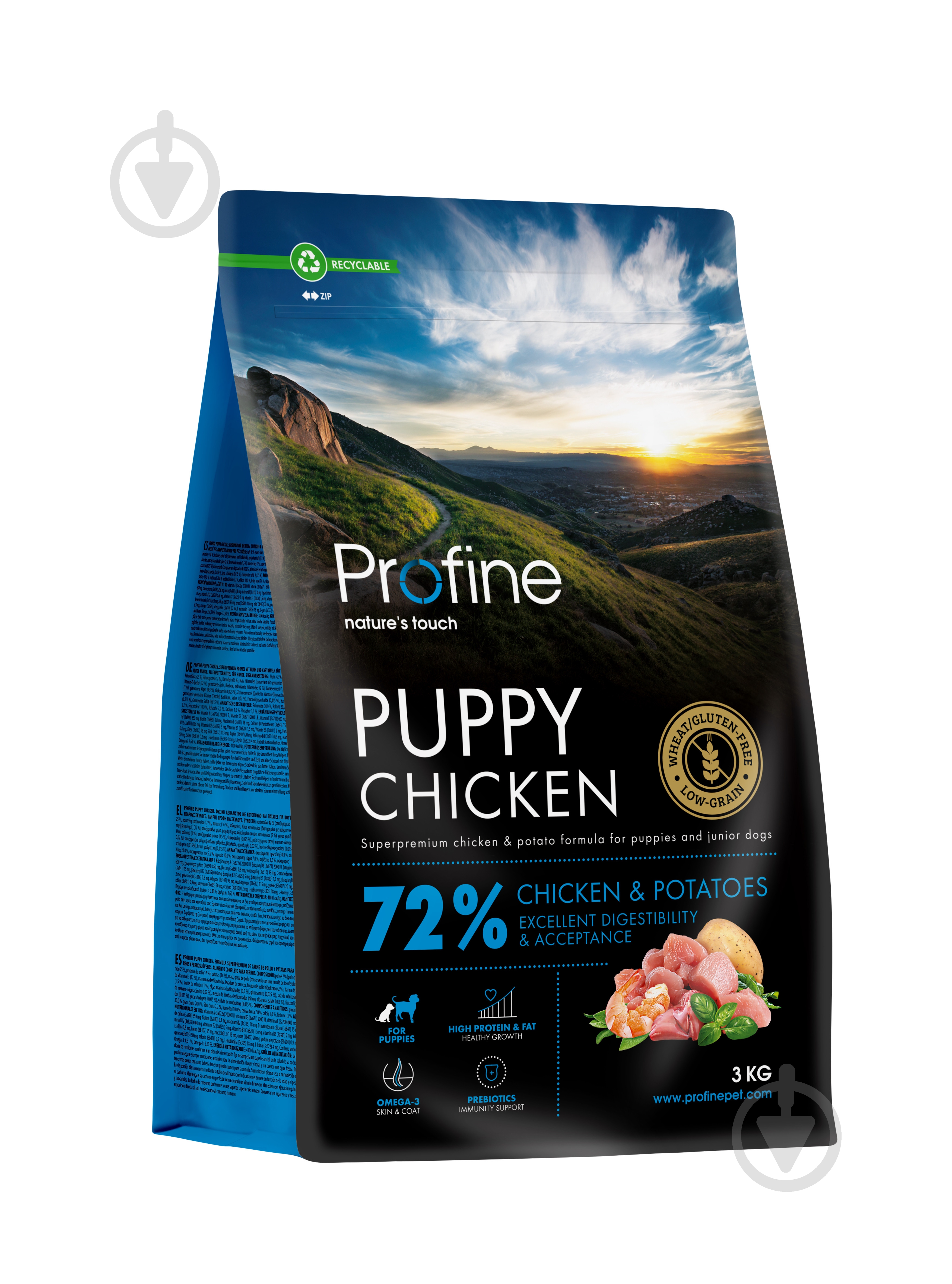 Корм сухий Profine Puppy для цуценят та юніорів всіх порід з куркою та картоплею 3 кг - фото 1