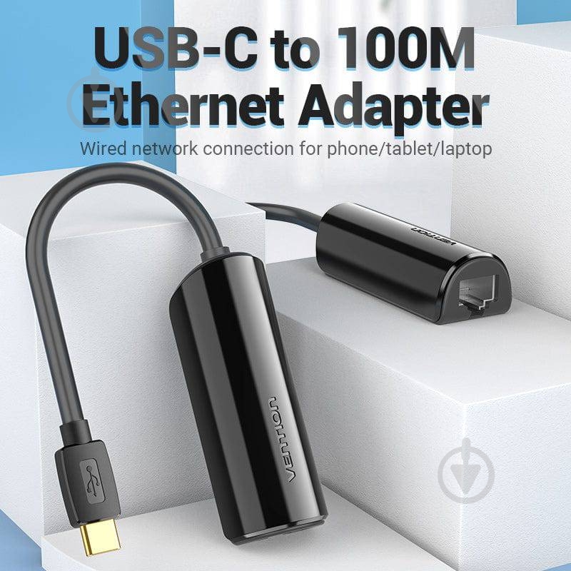 Переходник USB Vention черный (CFABB) - фото 2