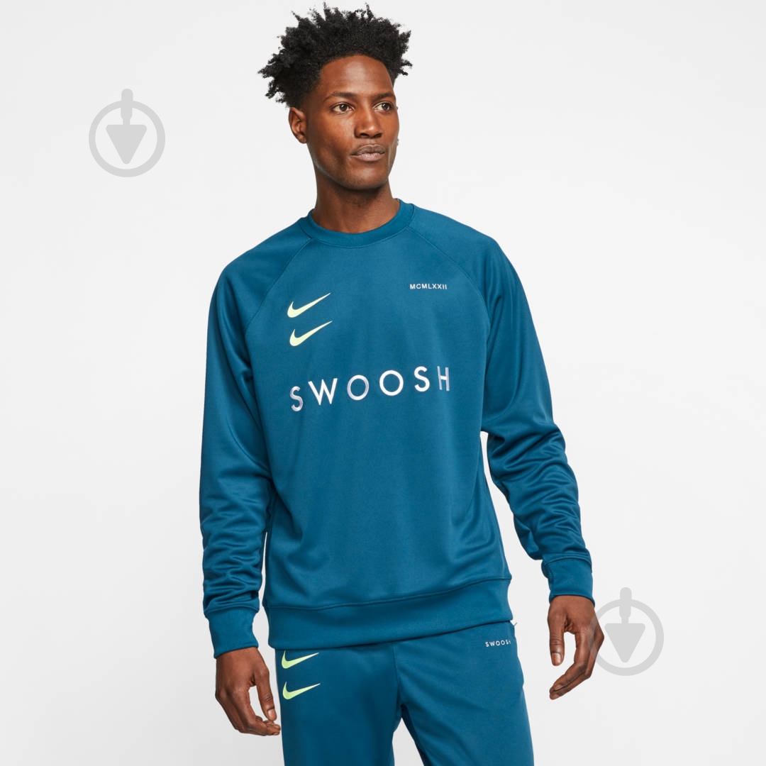 Свитшот Nike M NSW SWOOSH CREW PK CJ4840-499 р. M синий - фото 1 Свитшот Nike M NSW SWOOSH CREW PK CJ4840-499 р. M синий - фото 1