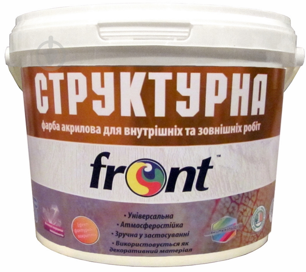 Краска акриловая Front Структурная 25 кг - фото 1