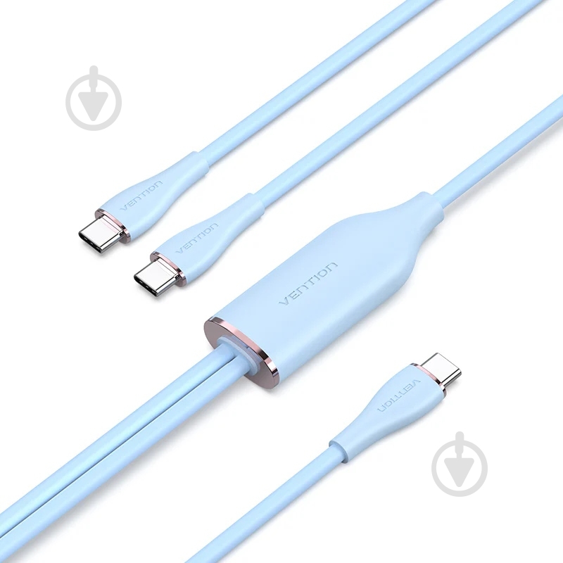 Кабель Vention 1,5 м голубой (CTMSG) - фото 1