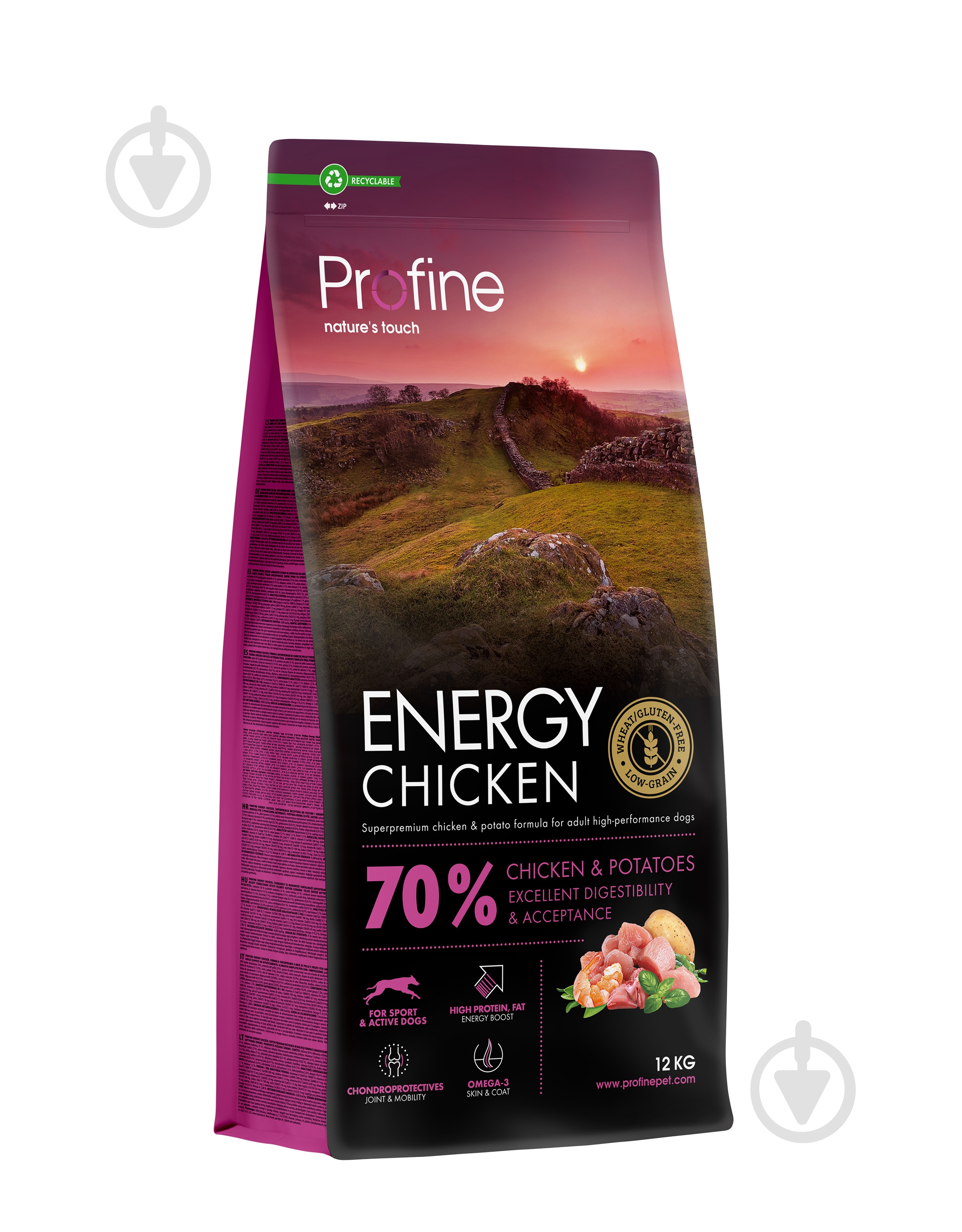 Корм сухий Profine Energy для активних собак всіх порід з куркою та картоплею 12 кг - фото 1