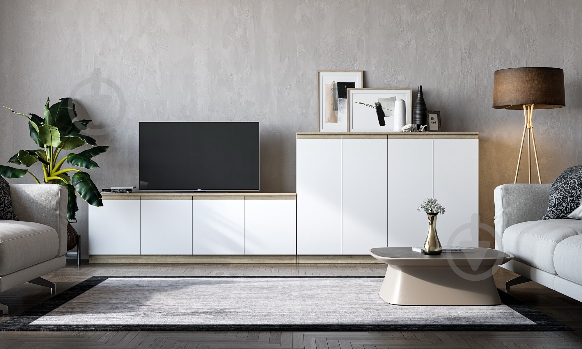 УЦІНКА! Комод Грейд Естер 4д 1400x1010x442 мм дуб сонома/білий (УЦ №2878) - фото 3 УЦІНКА! Комод Грейд Естер 4д 1400x1010x442 мм дуб сонома/білий (УЦ №2878) - фото 3