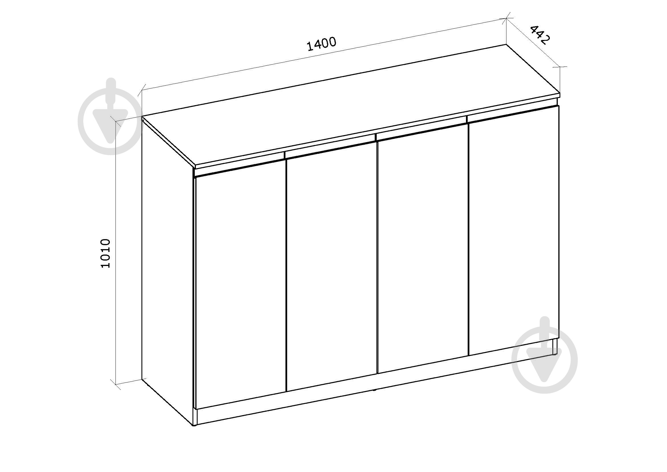УЦІНКА! Комод Грейд Естер 4д 1400x1010x442 мм дуб сонома/білий (УЦ №2878) - фото 5 УЦІНКА! Комод Грейд Естер 4д 1400x1010x442 мм дуб сонома/білий (УЦ №2878) - фото 5