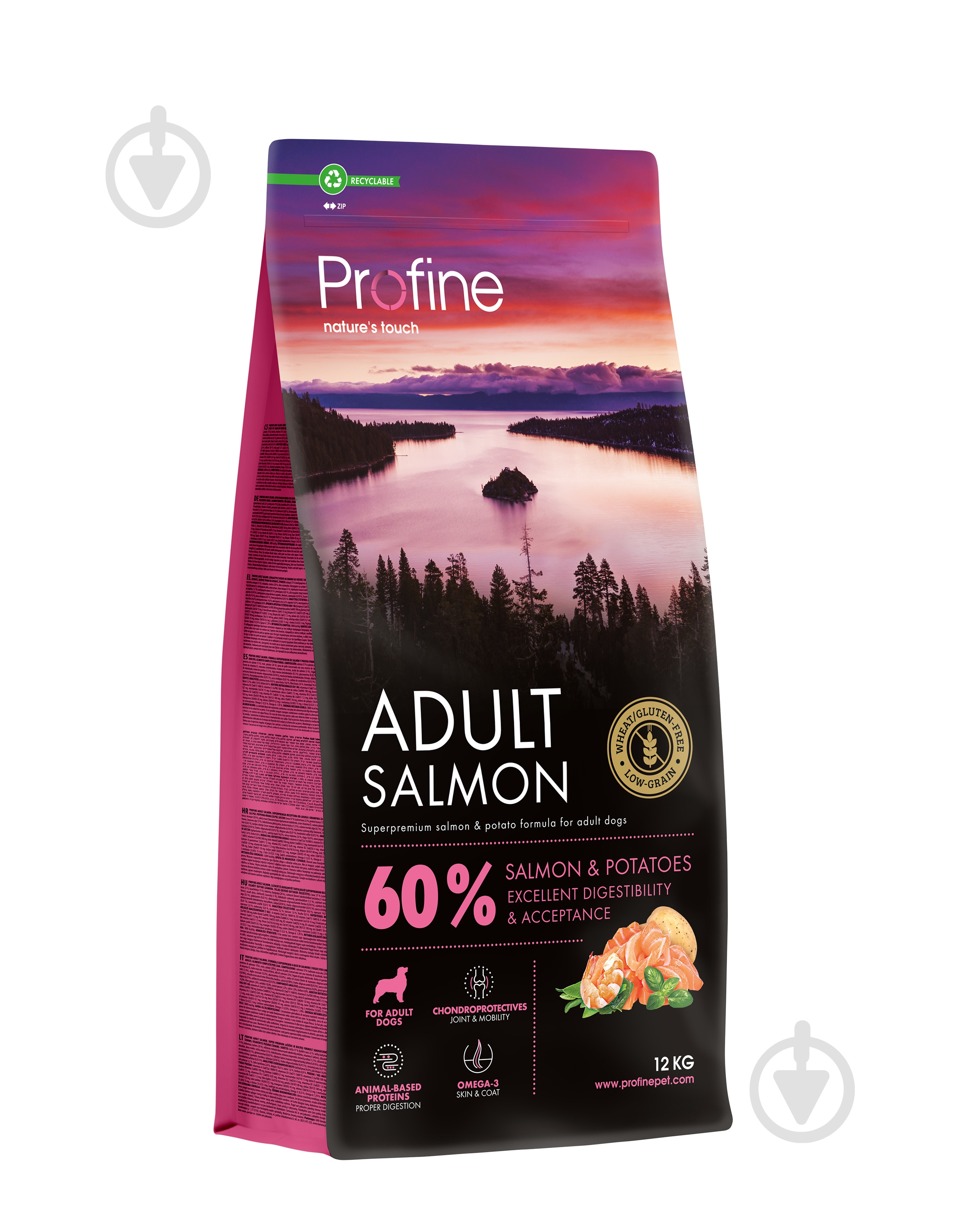 Корм сухий Profine Adult для дорослих собак всіх порід з лососем та картоплею 12 кг - фото 1