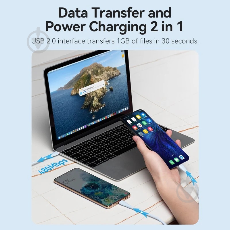 Кабель Vention 1,5 м зеленый (CTMGG) - фото 2