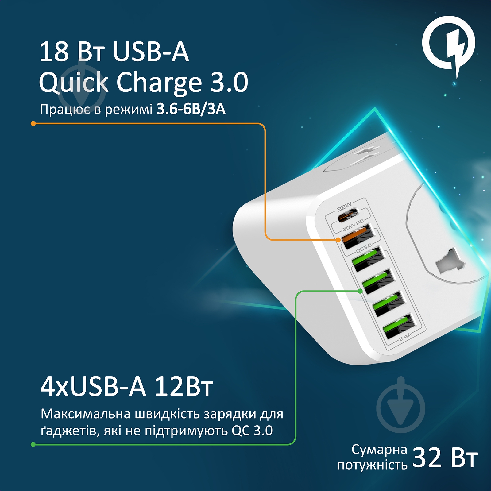 Сетевой фильтр Promate 16-в-1 PowerMatrix-5M 10 розеток, 1хUSB-C PD, 1хUSB-A QC 3.0, 4хUSB-A 5м (powermatrix-5m.eu) с заземлением 10 гн. белый 5 м powermatrix-5m.eu - фото 4 Сетевой фильтр Promate 16-в-1 PowerMatrix-5M 10 розеток, 1хUSB-C PD, 1хUSB-A QC 3.0, 4хUSB-A 5м (powermatrix-5m.eu) с заземлением 10 гн. белый 5 м powermatrix-5m.eu - фото 4