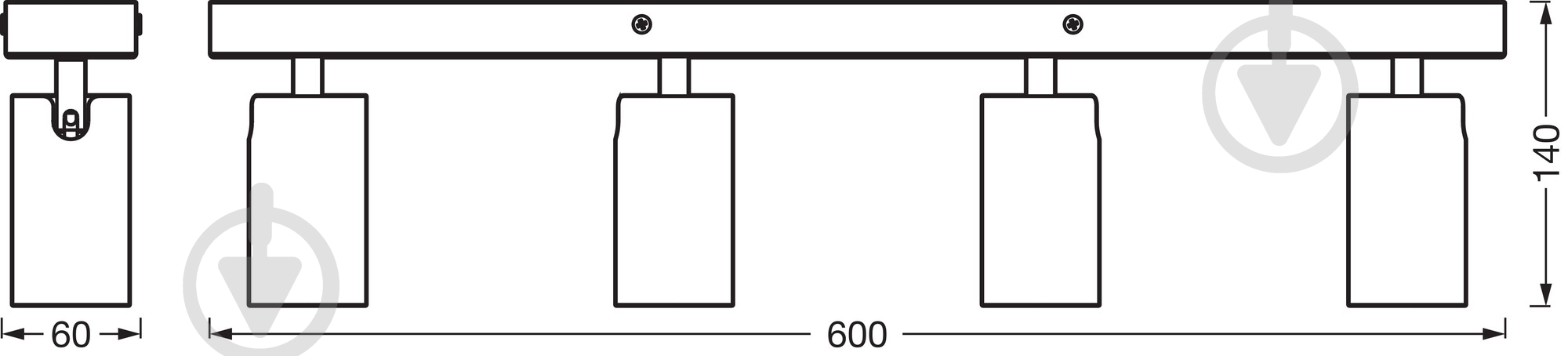 УЦІНКА! Спот Ledvance Octagon 4x3,4 Вт GU10 чорний (УЦ №2878) - фото 4 УЦІНКА! Спот Ledvance Octagon 4x3,4 Вт GU10 чорний (УЦ №2878) - фото 4