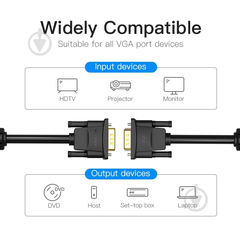 Кабель Vention 8 м черный (DADBK) - фото 5