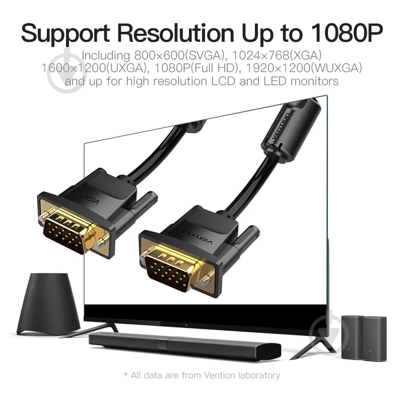 Кабель Vention 8 м черный (DADBK) - фото 6