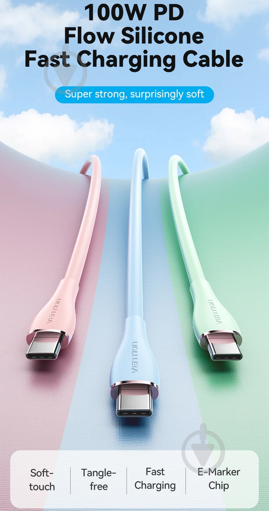 USB-кабель Vention 1,5 м зеленый (TAWGG) - фото 3