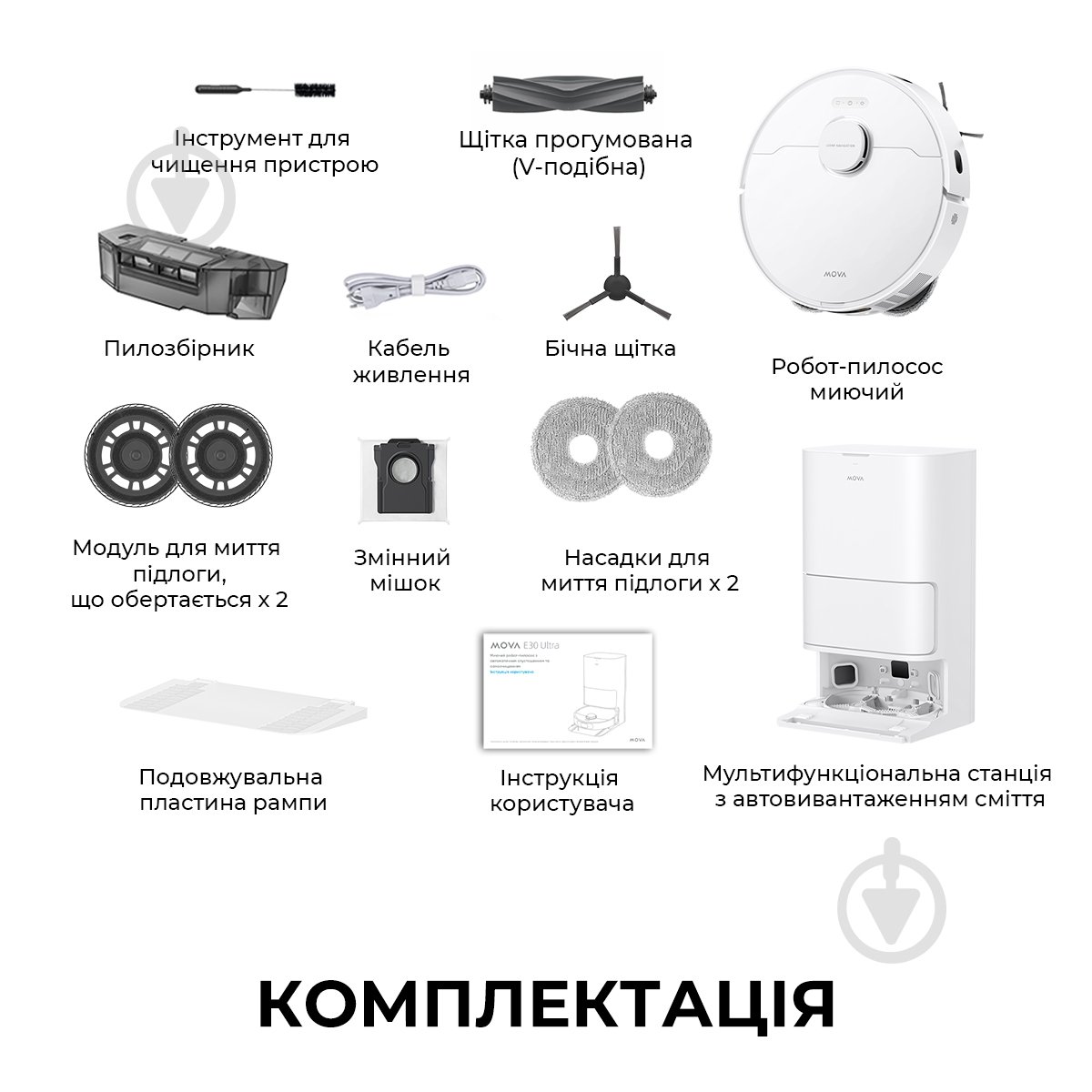 Робот-пылесос MOVA E30 Ultra white - фото 12