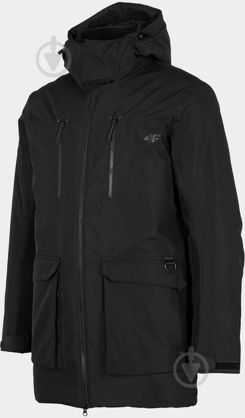 Куртка-парка чоловіча зимова 4F JACKET KUM001 H4Z22-KUM001-20S р.S чорна - фото 2