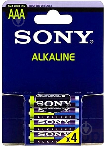 Батарейка Sony AAA (мизинчиковые) 4 шт. (30703017) - фото 1 Батарейка Sony AAA (мизинчиковые) 4 шт. (30703017) - фото 1