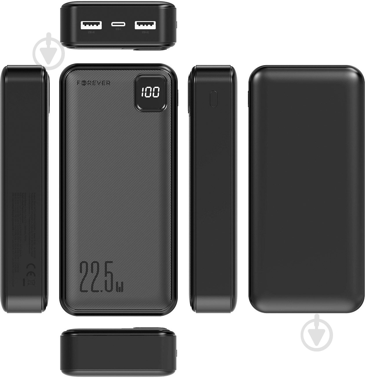 Повербанк Forever TB-300L PD QC 20000 mAh black (TB-300L) - фото 3 Повербанк Forever TB-300L PD QC 20000 mAh black (TB-300L) - фото 3