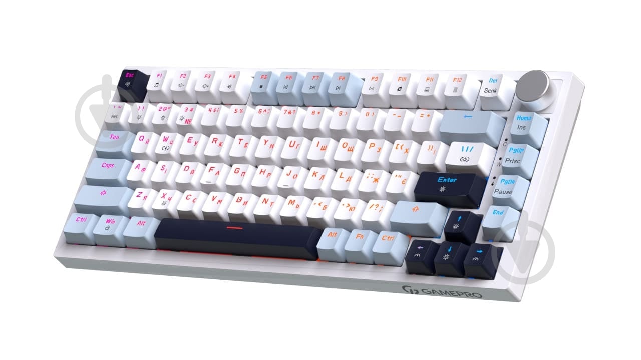Клавіатура ігрова GamePro MK160BL (MK160BL) Genesis Warden outemu swithes white - фото 1