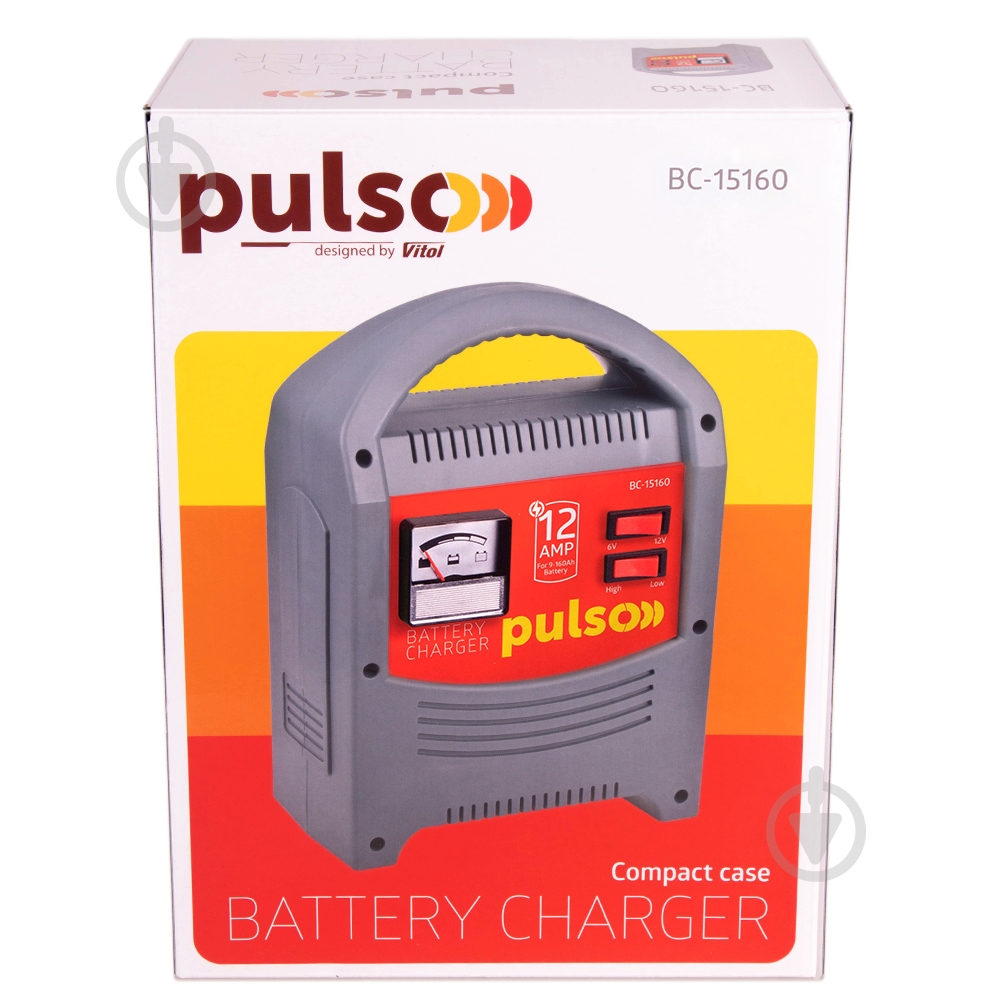 Автомобильное зарядное устройство трансформаторное PULSO 12 А 160 А/год (BC-15160 (5)) - фото 2