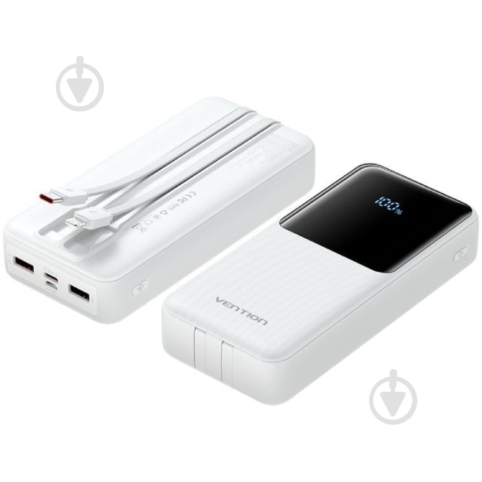Повербанк Vention 20000 mAh white (FHPW0) - фото 2