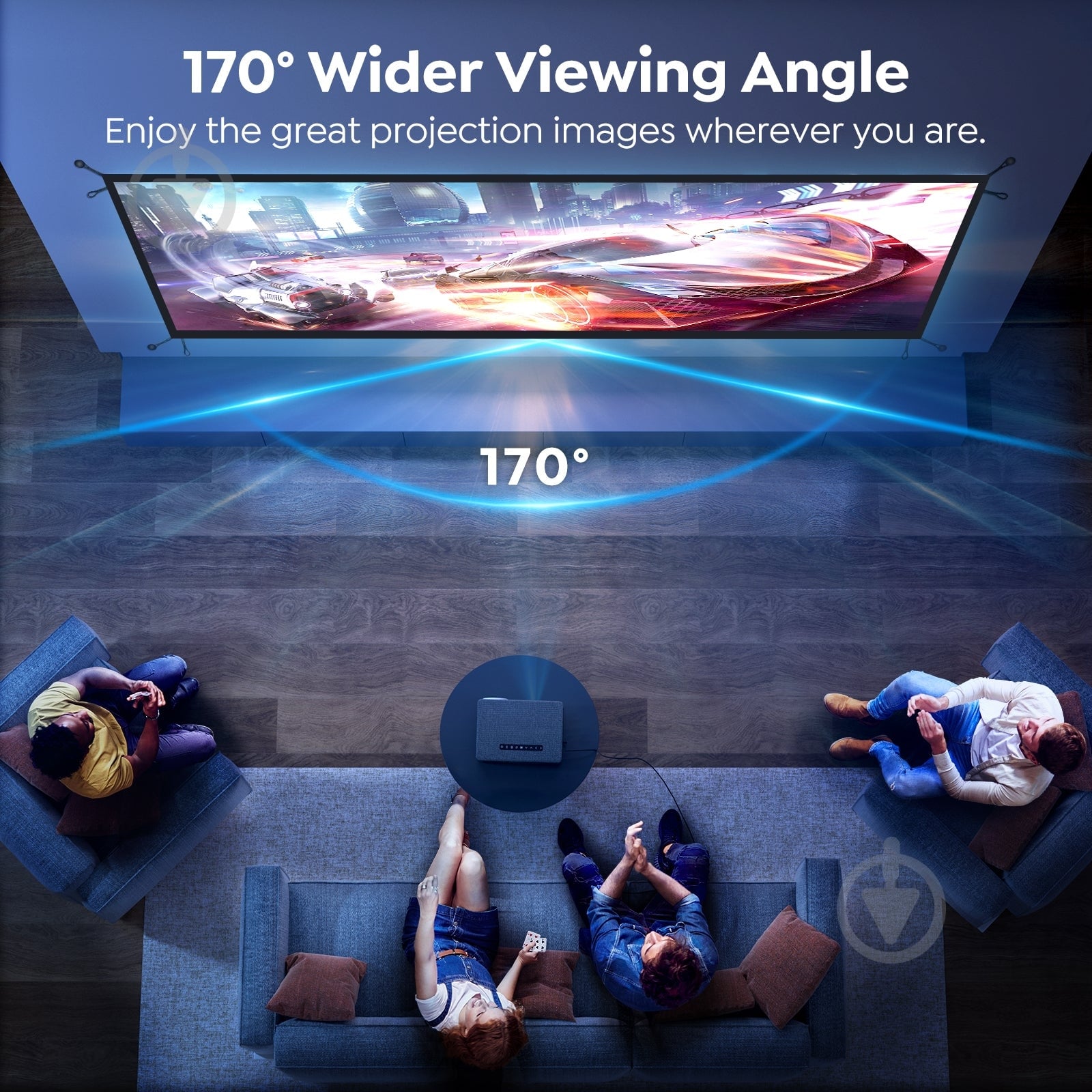 Экран Yaber для проектора 100" 16:9 (Yaber-100Inch-SCREEN) - фото 4